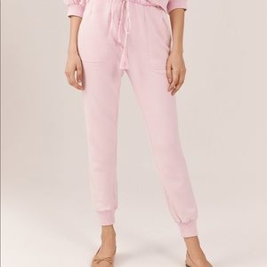 Something navy size large sweatpants hot pink